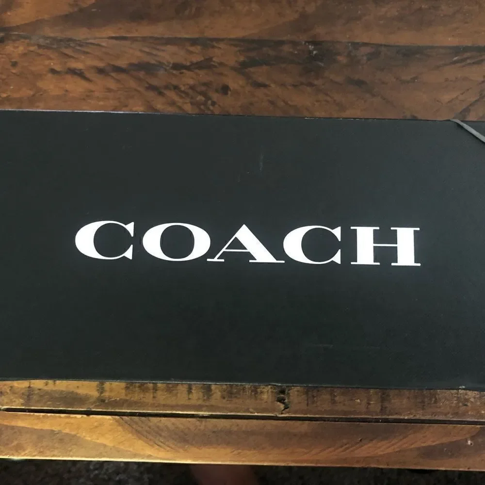 🔥NWT COACH Suede ESPAD. Size 5 Confetti Pink Slip onSignature Horse & carriage